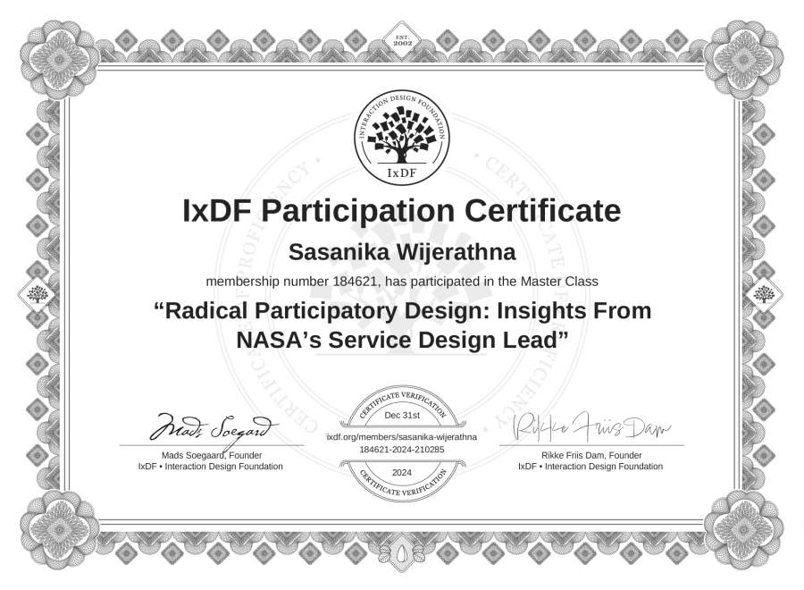 Master Class Certificate