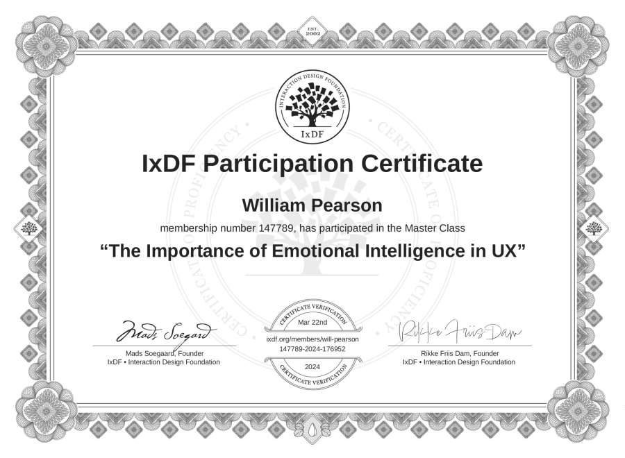 Master Class Certificate