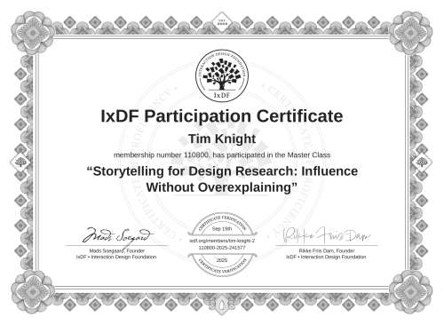 Storytelling for Des