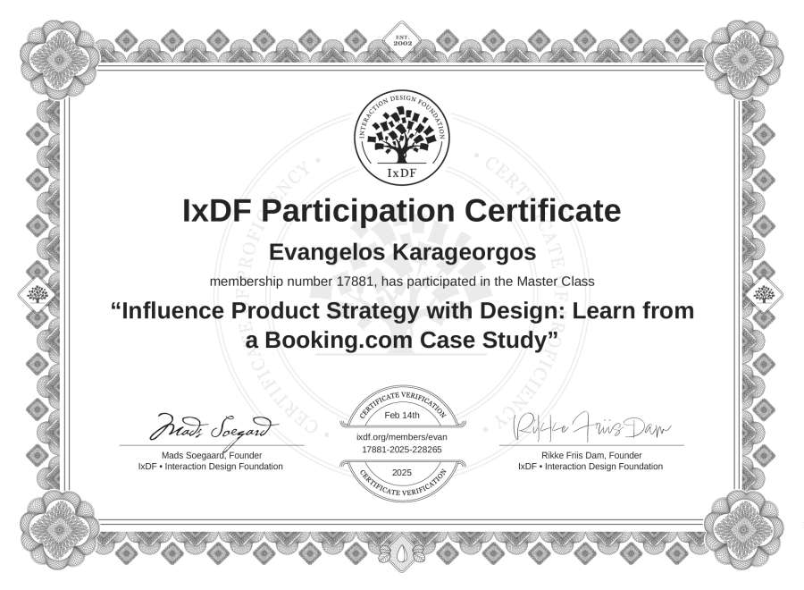 Master Class Certificate