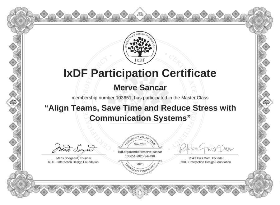 Master Class Certificate