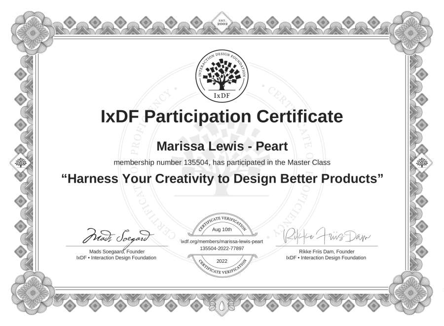 Master Class Certificate