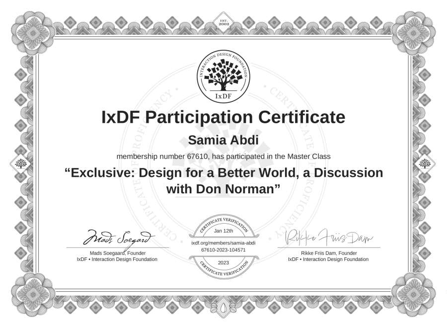 Master Class Certificate