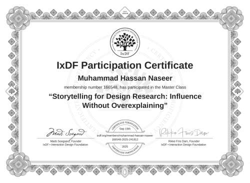 Storytelling for Des