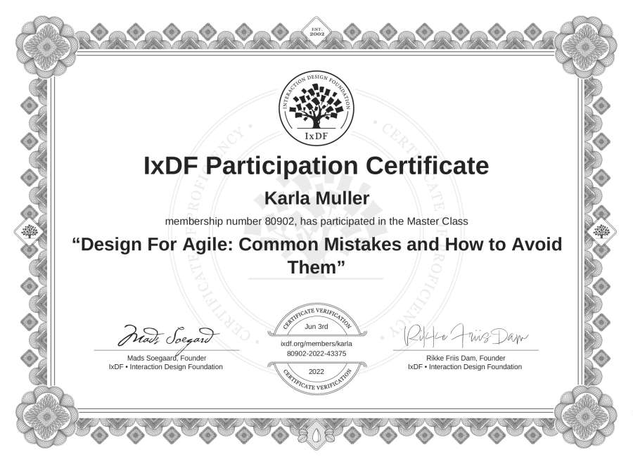 Master Class Certificate