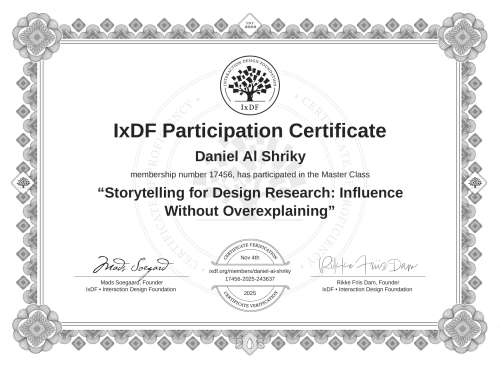 Storytelling for Des