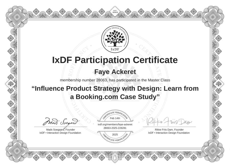 Master Class Certificate