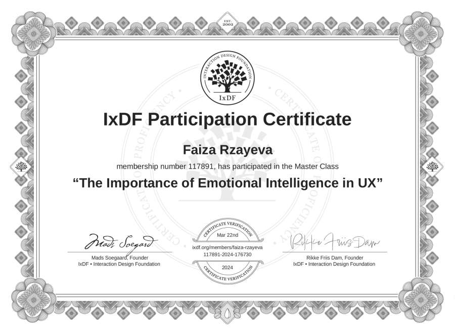 Master Class Certificate