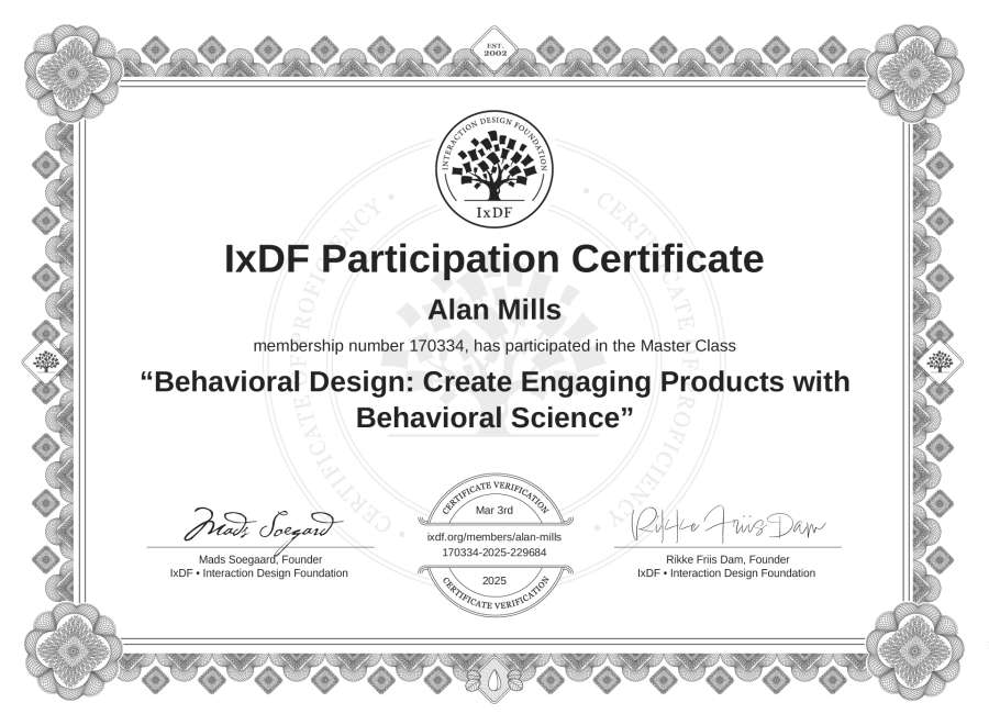 Master Class Certificate