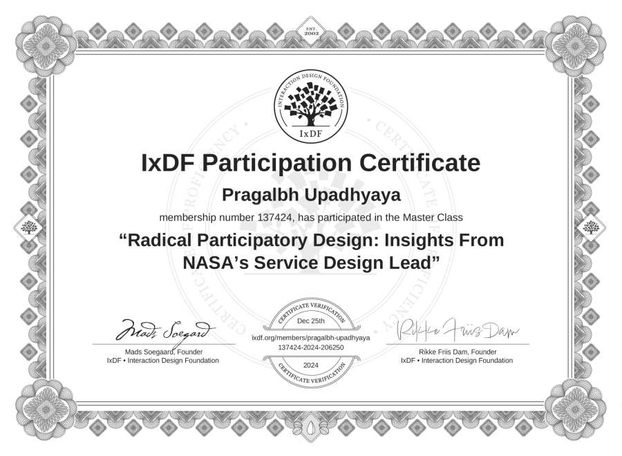 Master Class Certificate