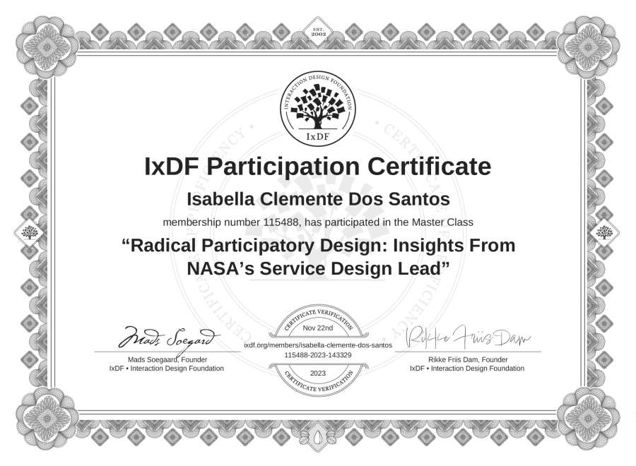 Master Class Certificate