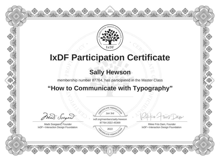 Master Class Certificate