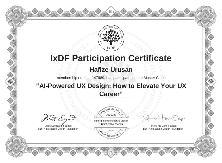 Master Class Certificate