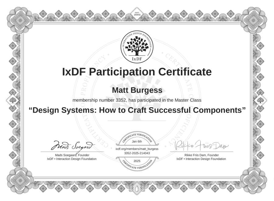 Master Class Certificate