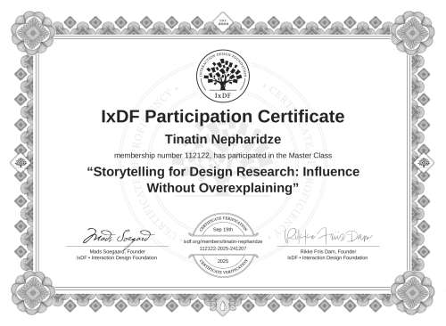 Storytelling for Des