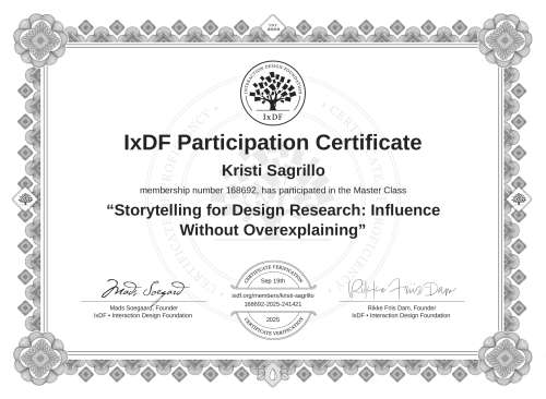 Storytelling for Des