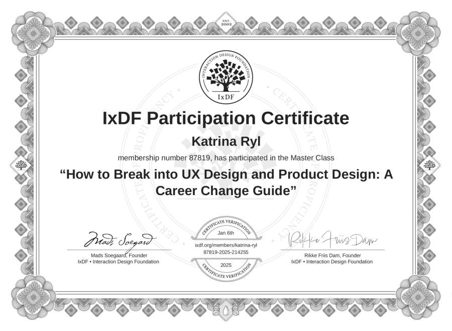 Master Class Certificate