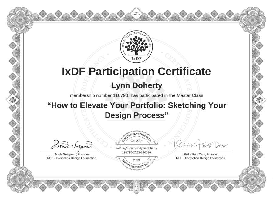 Master Class Certificate