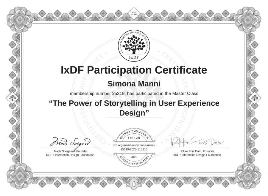 Master Class Certificate