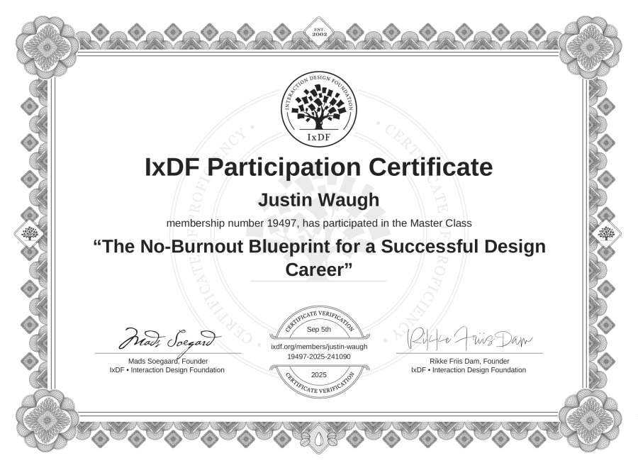 Master Class Certificate