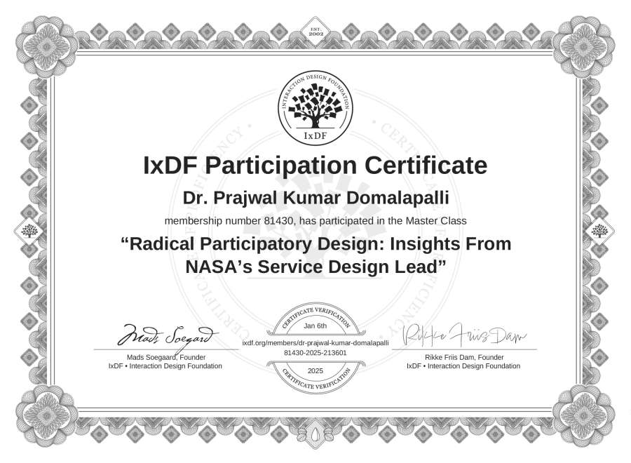 Master Class Certificate