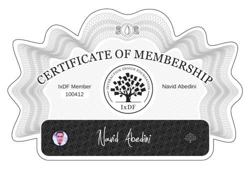 Navid's Certificate of membership