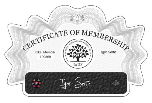 Igor's Certificate of membership