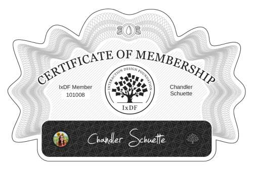 Chandler's Certificate of membership