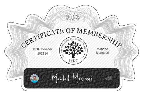 Mahdad's Certificate of membership