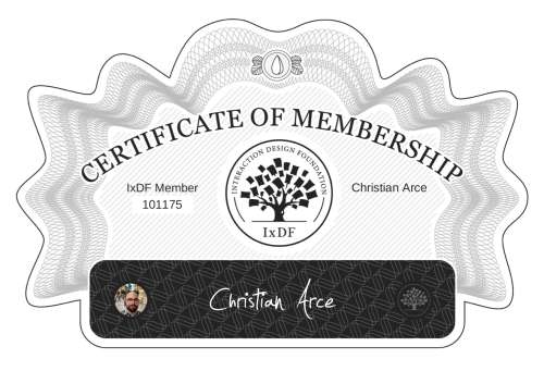 Christian's Certificate of membership
