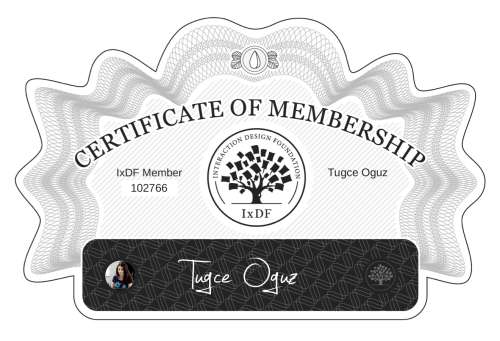Tuğçe's Certificate of membership