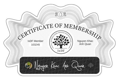 Nguyễn's Certificate of membership