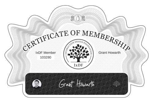 Grant's Certificate of membership