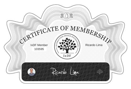 Ricardo's Certificate of membership
