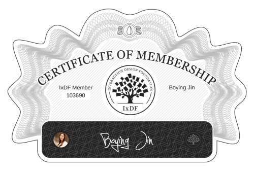 Boying's Certificate of membership