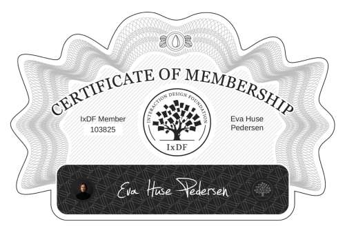 Éva's Certificate of membership