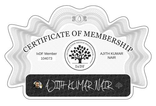 AJITH's Certificate of membership