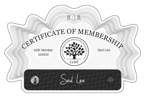 Seul's Certificate of membership