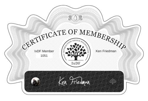 Ken's Certificate of membership