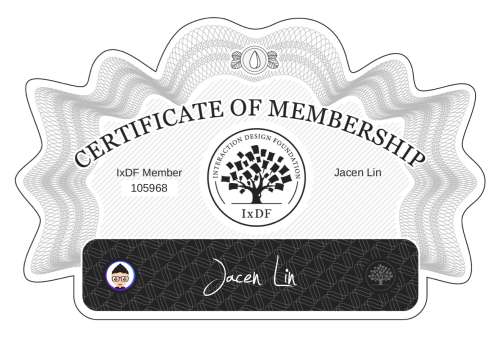 Jacen's Certificate of membership
