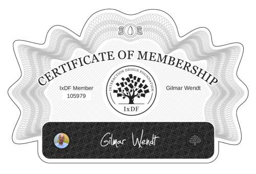 Gilmar's Certificate of membership