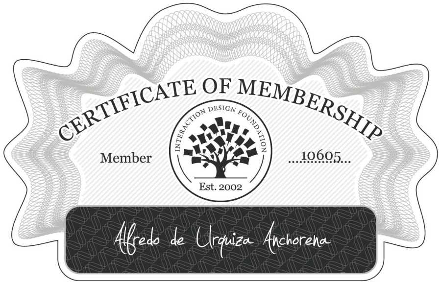 Alfredo de Urquiza Anchorena: Certificate of Membership