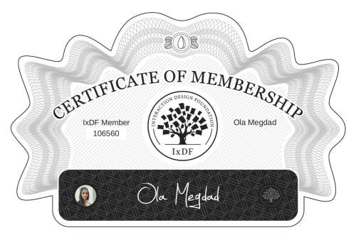Ola's Certificate of membership