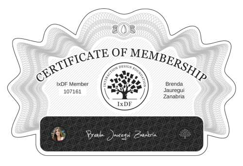 Brenda's Certificate of membership