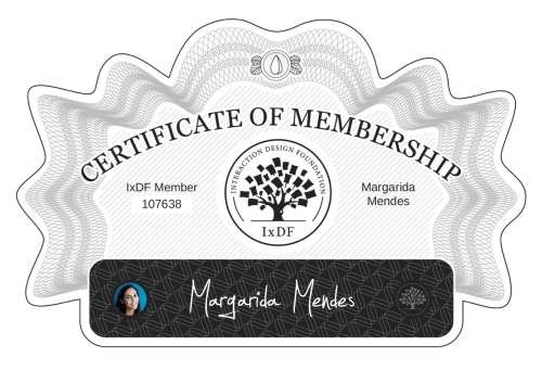 Margarida's Certificate of membership