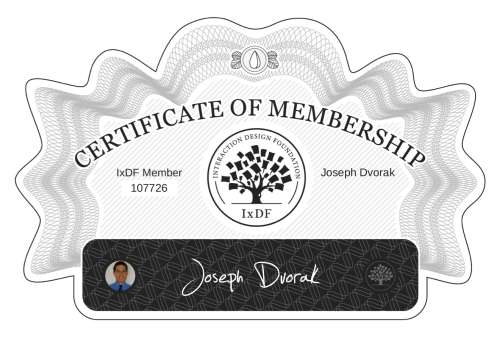 Joseph's Certificate of membership