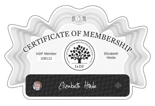 Elizabeth's Certificate of membership