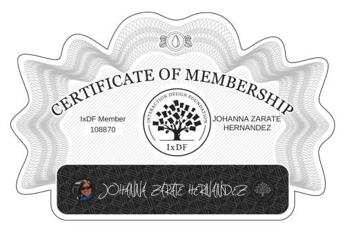 JOHANNA's Certificate of membership