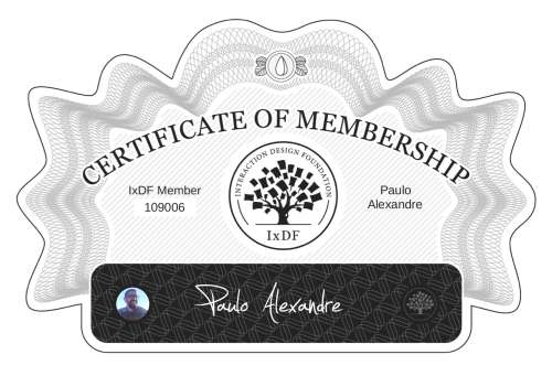 Paulo's Certificate of membership