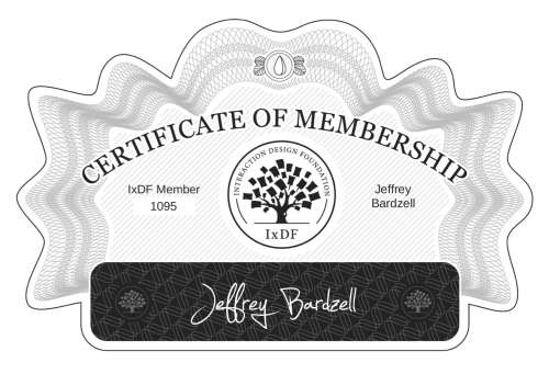 Jeffrey's Certificate of membership